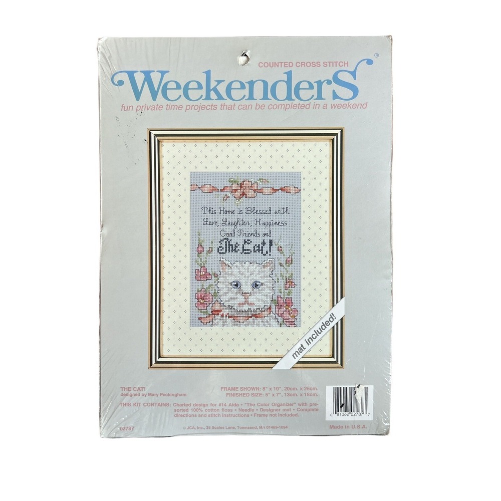 Weekenders The Cat Counted Cross Stitch Kit Mary Peckingham 02787 Vintage DIY
